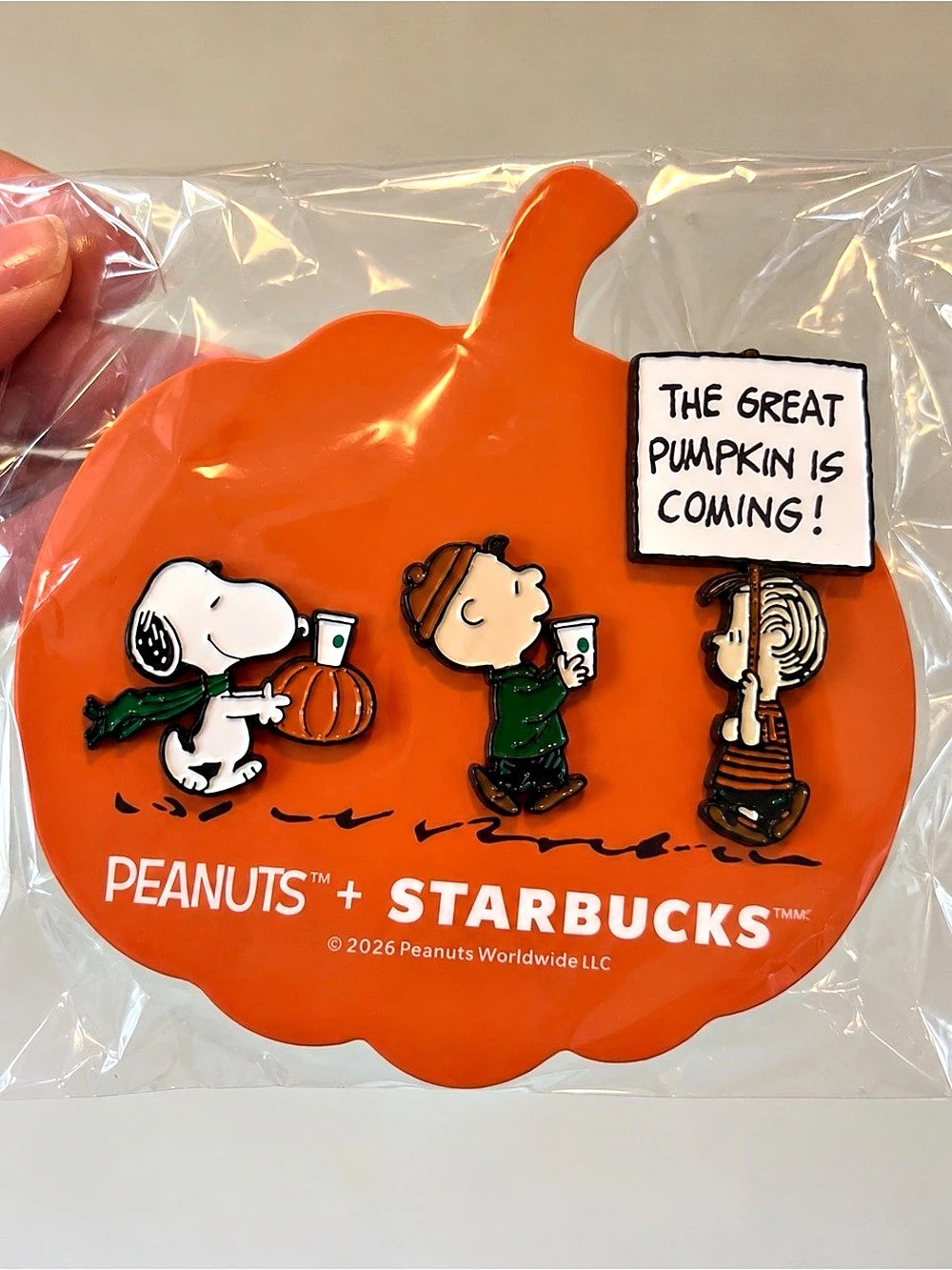 Starbucks x Peanuts Great Pumpkin Snoopy Pin Set